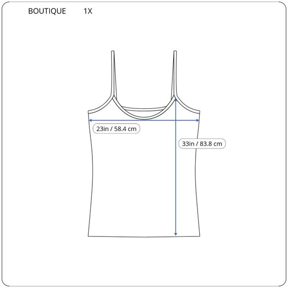 Boutique Womens Top 1X Plus Spaghetti Cold Shoulder Blue Swiss Dot BLU193E - Picture 2 of 9